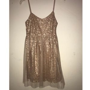 Gold sequin party dress, WORN FOR A COUPLE HOURS